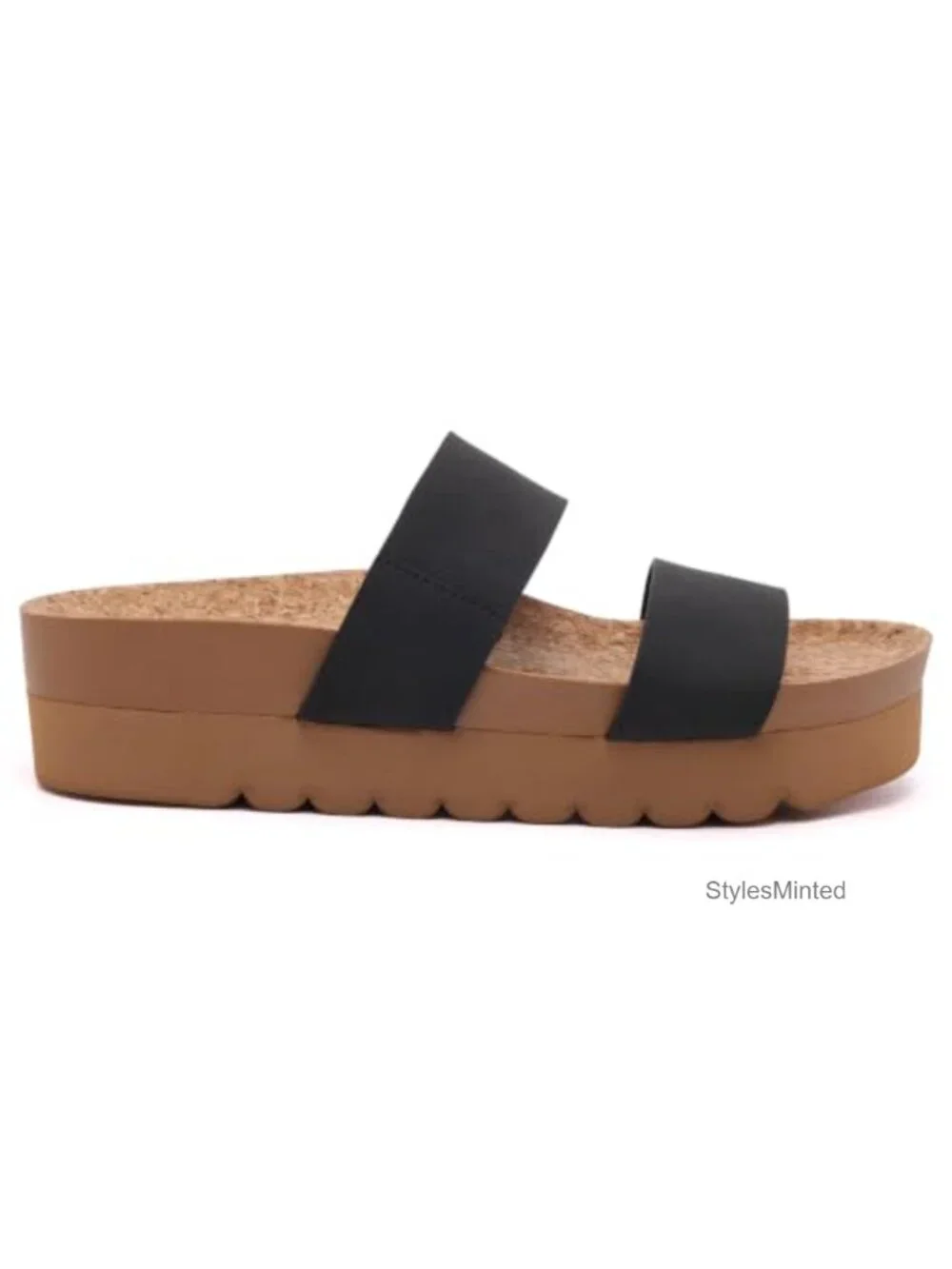Women Platform Sandals Arch Support Cork Insole Slip On